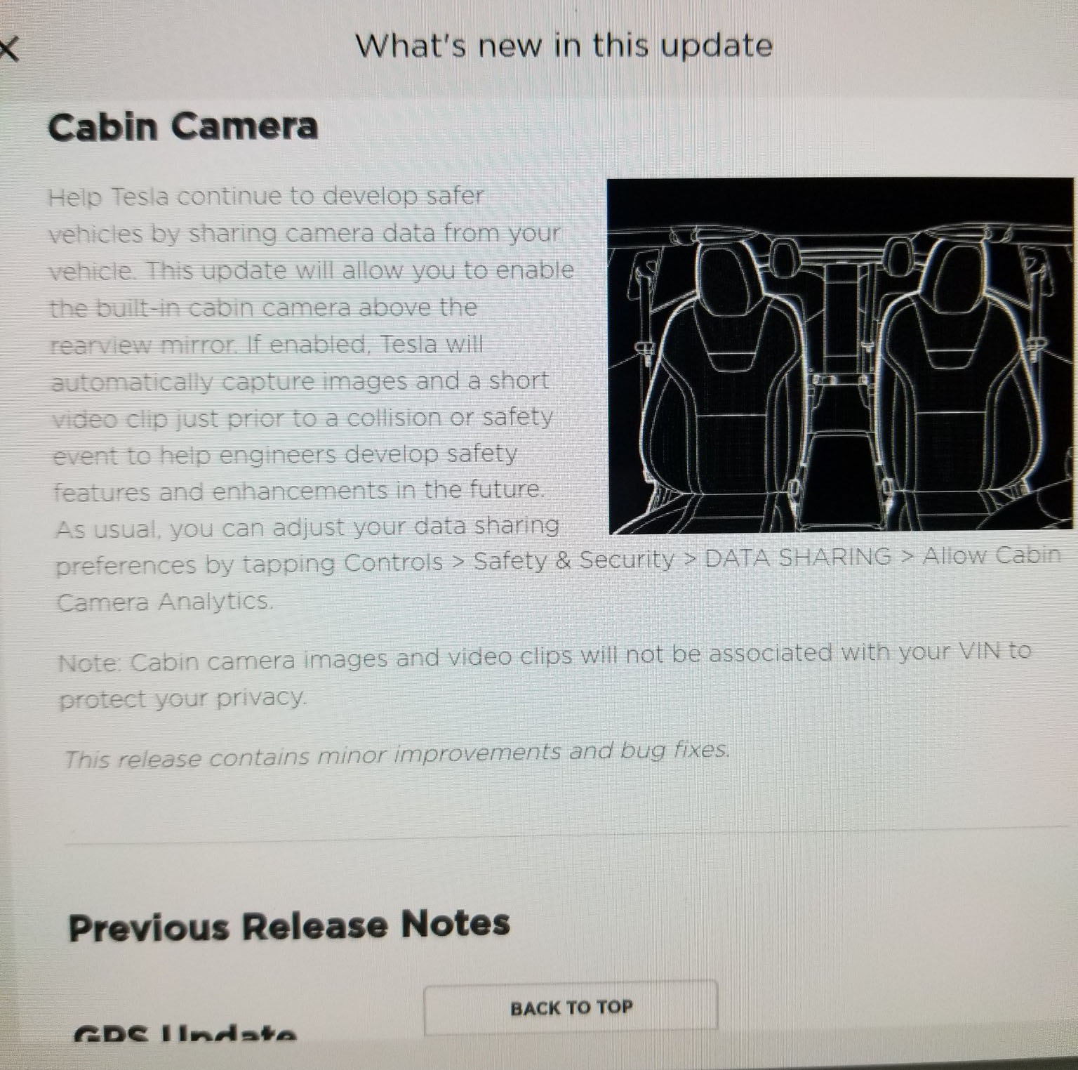 Tesla Release notes update 2020.24.6