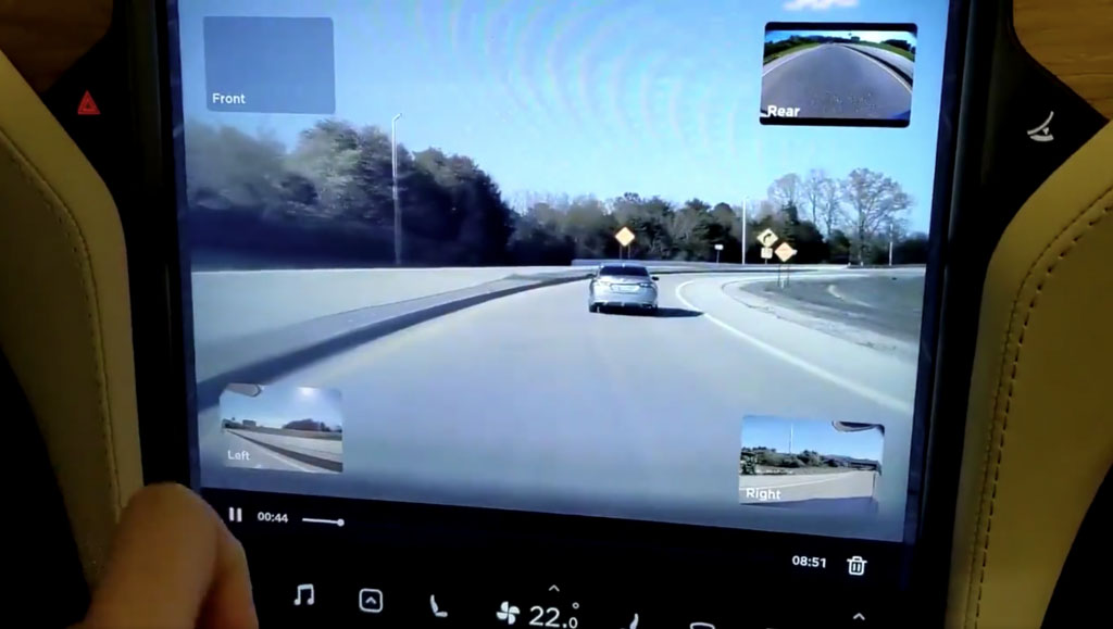 Dashcam viewer. Photo source: Drive Tesla Canada