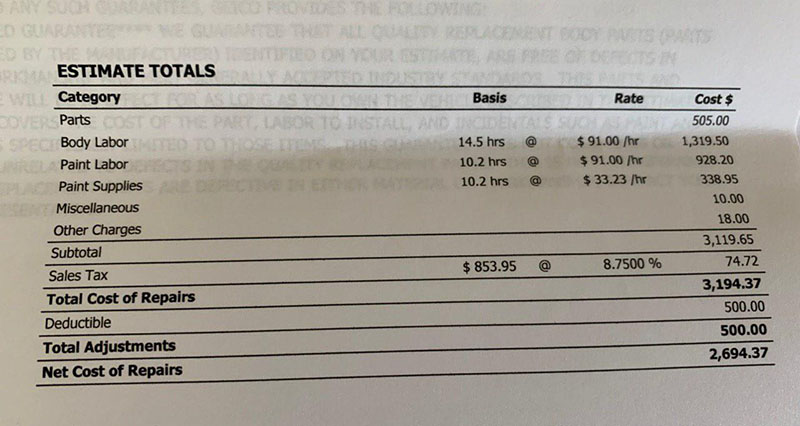 I hit a pole with my Tesla Model S. Here's how much it cost to fix it