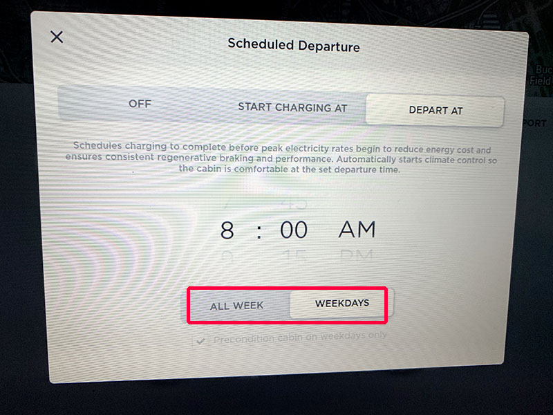 Tesla deals scheduled charging