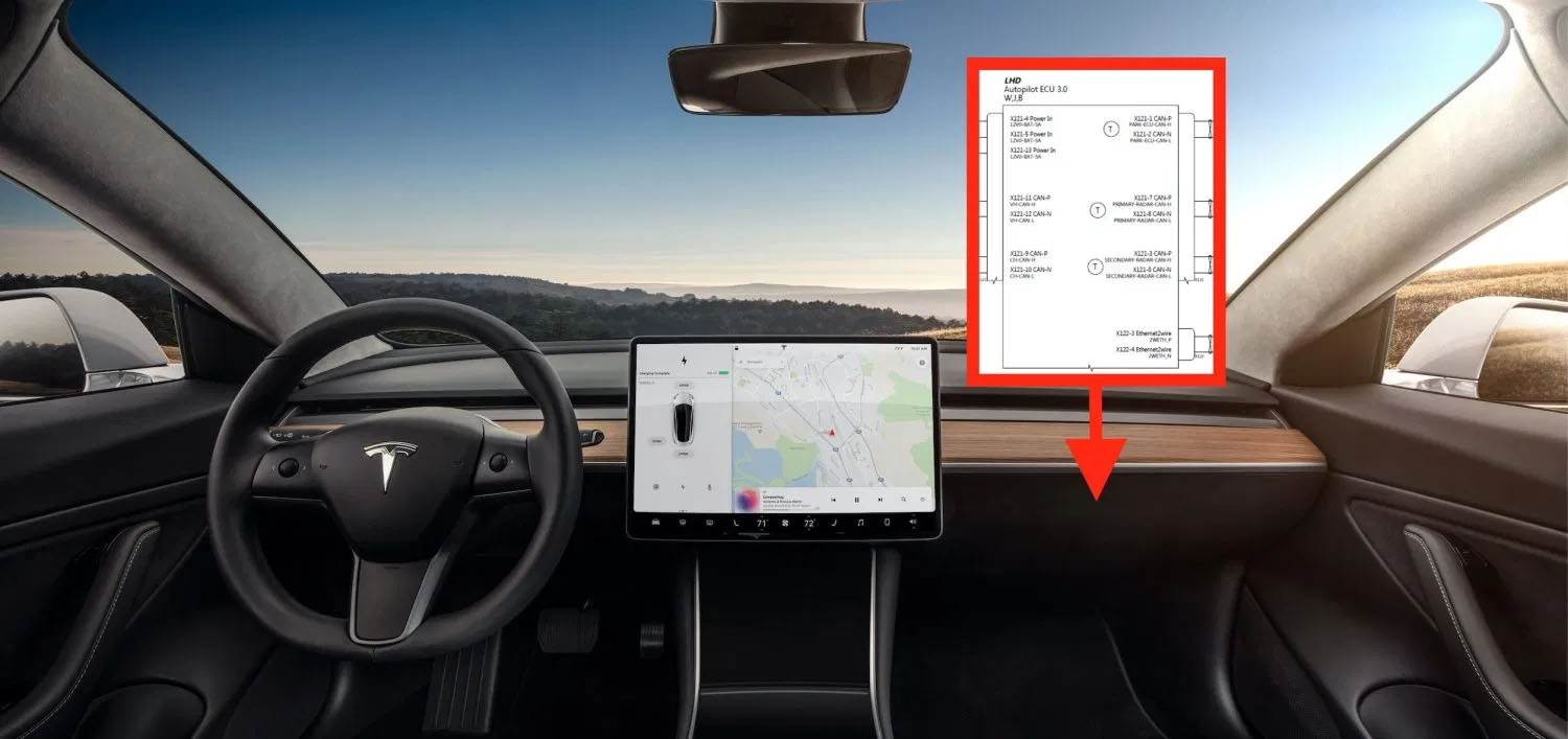 Tesla MCU retrofit. Pic source: Electrek