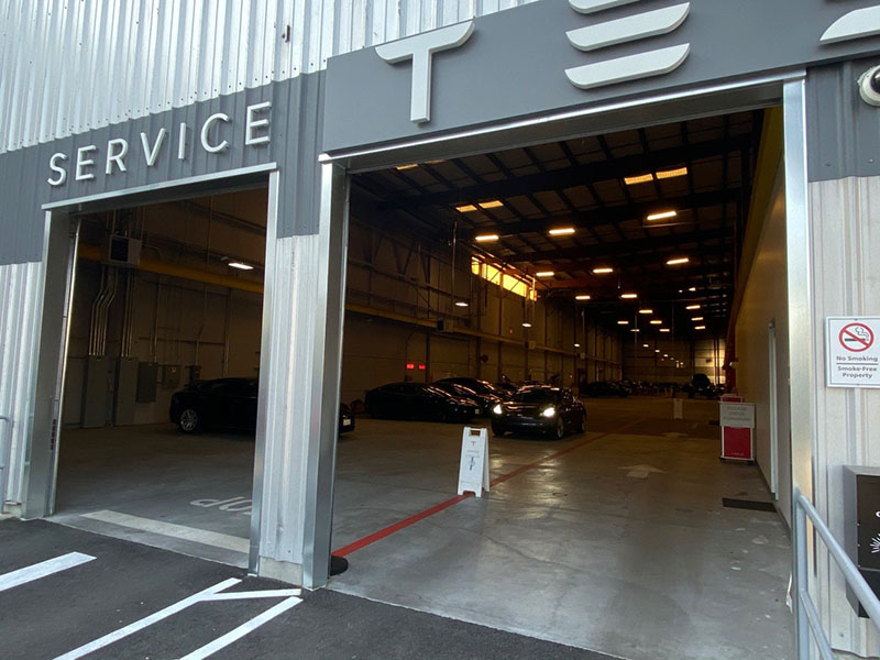 Tesla Service Center entrance in Berkeley, CA